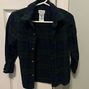 Carter's Green and Navy Plaid Shirt